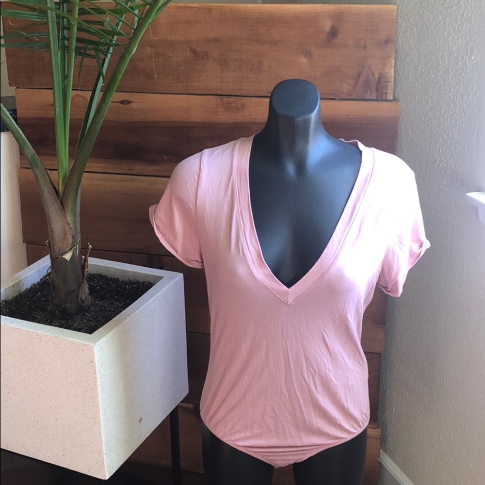 Free People Pink Bodysuit